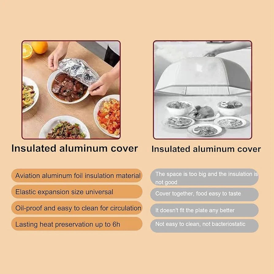 Reusable Aluminum Foil Food Cover