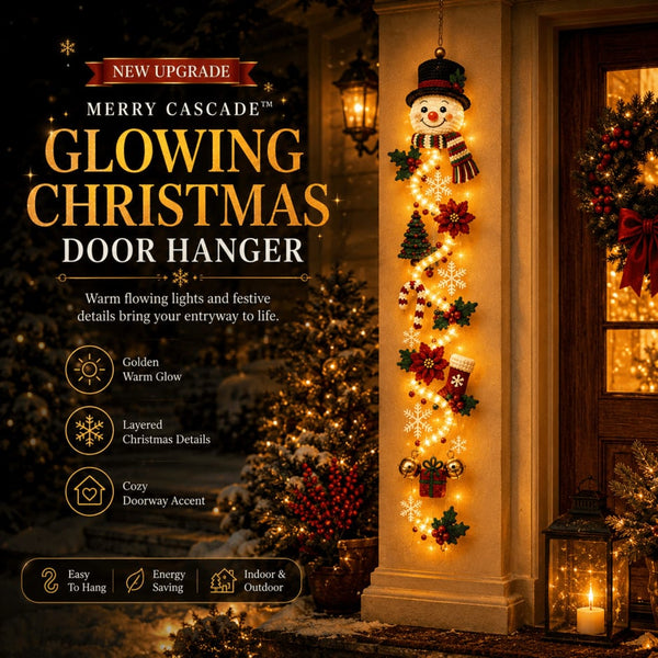 MerryCascade Glowing Christmas Door Hanger