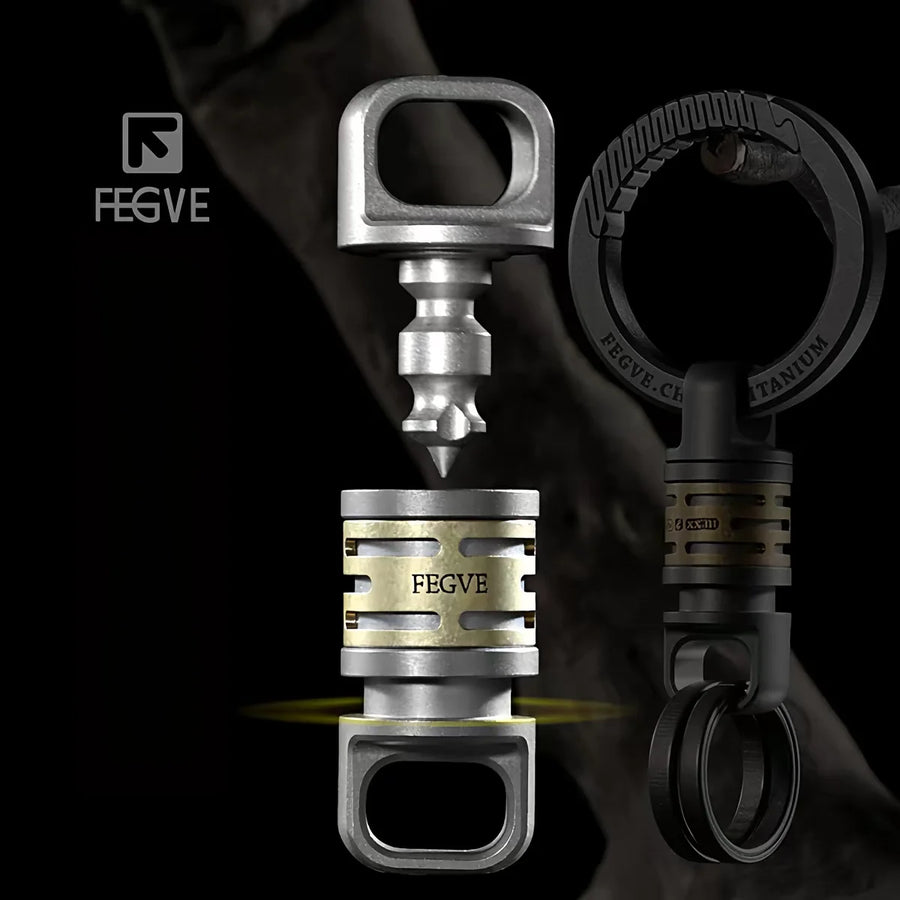 Titanium Alloy Quick-Release Clip with Brass Inlay