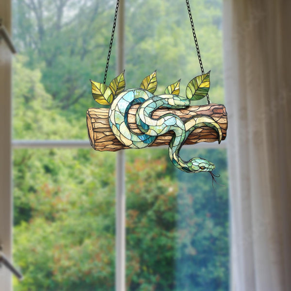 Acrylic Snake Window Hanging, Serpent Home Decor, Halloween Gift
