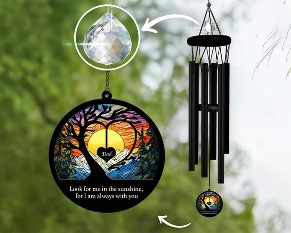 Personalized Memorial Wind Chime: Sympathy Gift, Loss of Mom