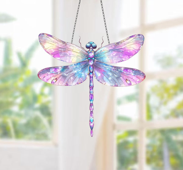 Celtic Dragonfly Window Hanging: Acrylic Nature Decor