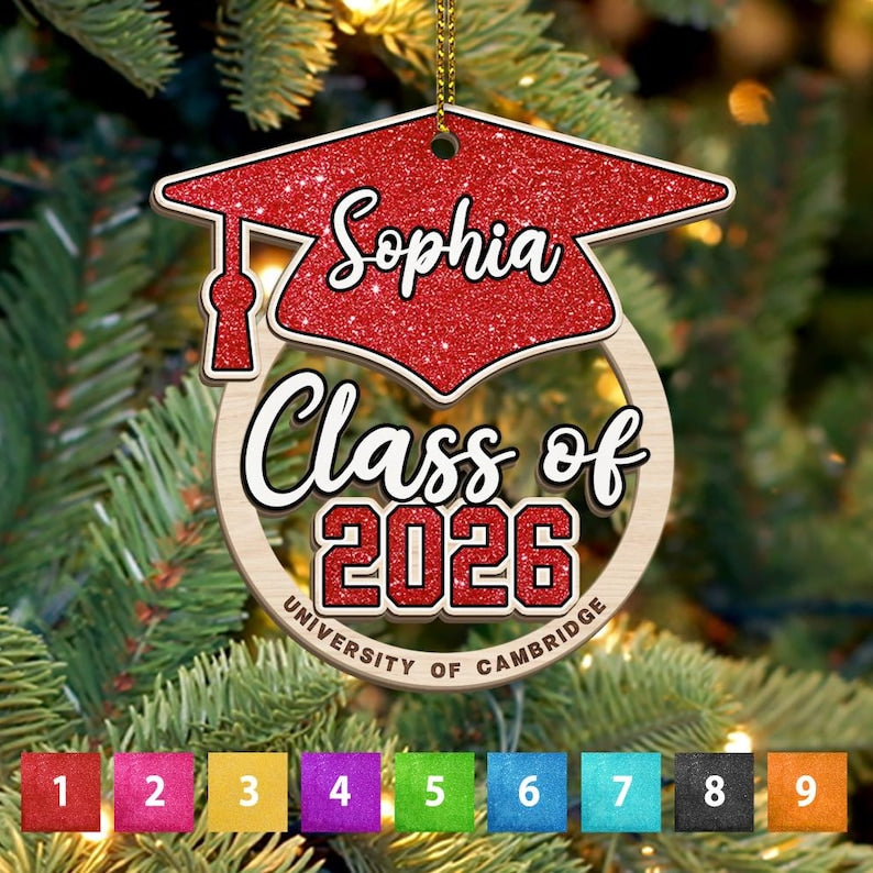 Personalized Senior 2026 Ornament: High School Graduation Gift