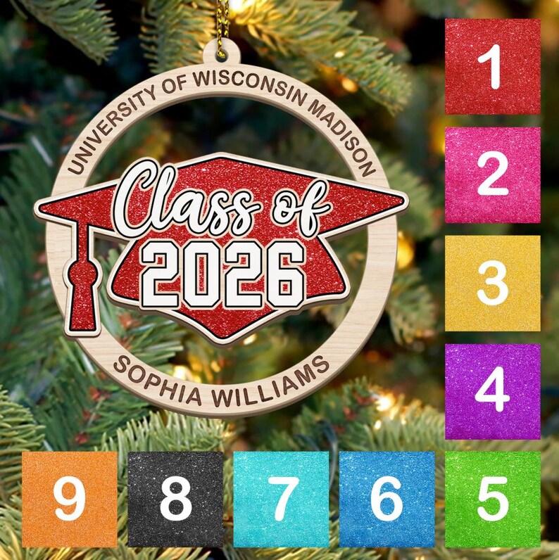 Personalized Class of 2026 Ornament: High School Graduation Gift