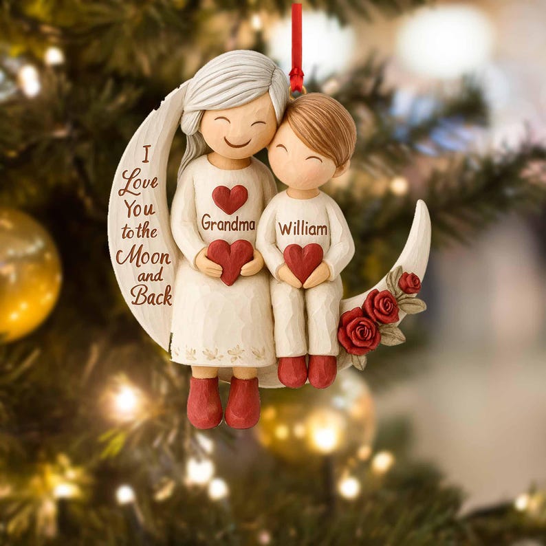 Custom Grandma Memorial Ornament: In Our Heart Forever, Remembrance Gift