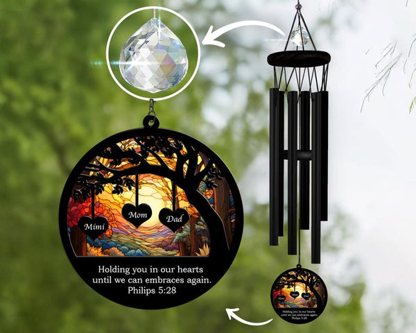 Personalized Memorial Wind Chime, Sympathy Remembrance Gift