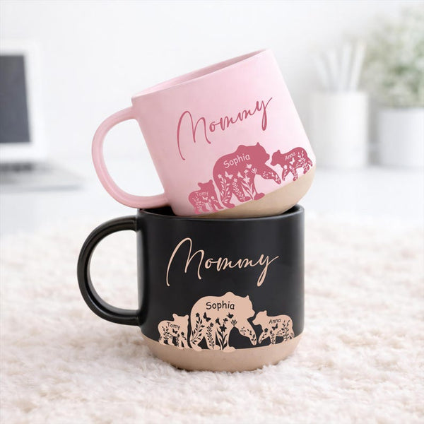 Personalized Mama Bear Mug, Custom Bear Family Mug With Kids Names, Mother's Day Gift, Mama Bear newborn Coffee Cup, Gift For Mom, Grandma