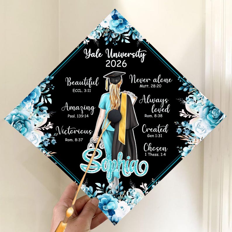 Personalized Nurse Graduation 2026 Gift, Custom Nurse Graduation Cap Topper, Class Of 2026 Cap, Personalized Nursing School Graduation 2026