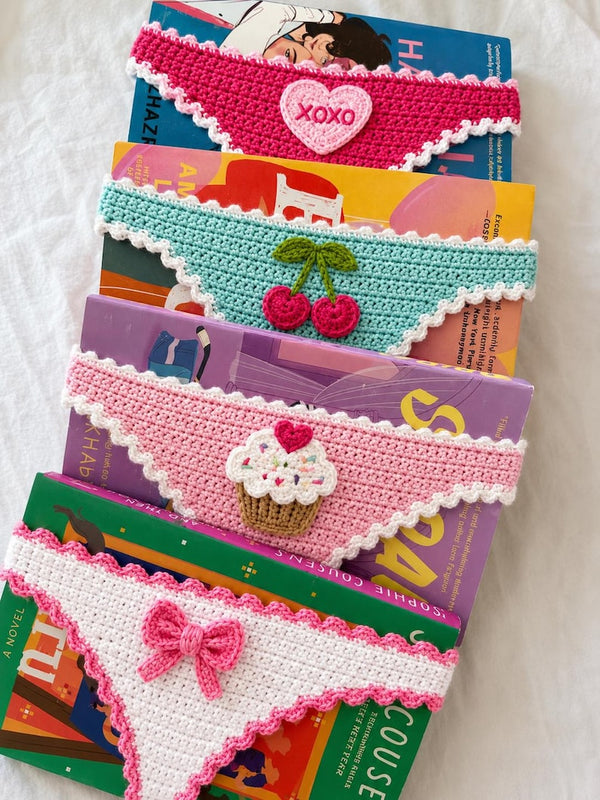 Crochet Book Thong Bookmark, Handmade Panty Bookmark, BookTok Reader Accessory