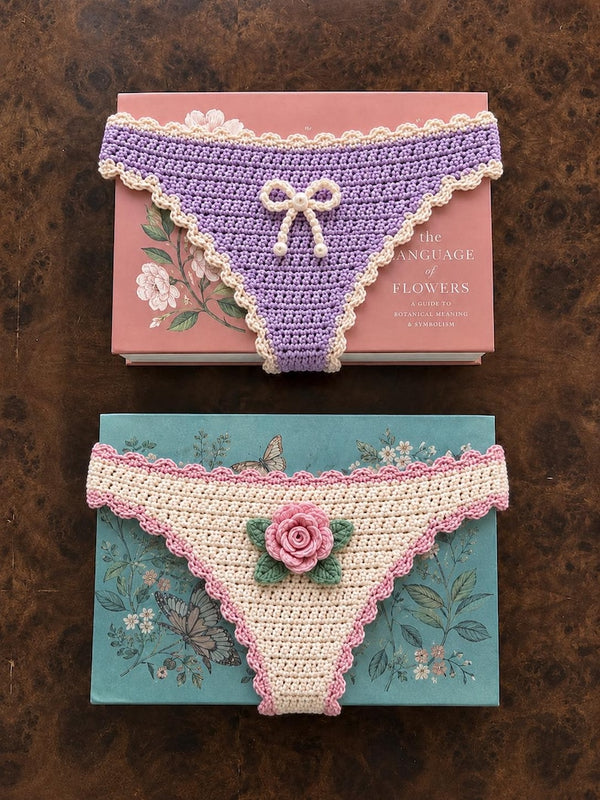 Crochet Book Thong Bookmark, Funny Panty Bookmark for Readers, Handmade Bookish Gift, Cute Reading Accessory