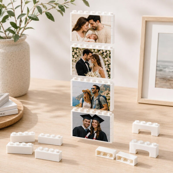 Custom Photo Building Block, Personalized Photo Frame, Family Picture Brick Display, Memory Keepsake Gift