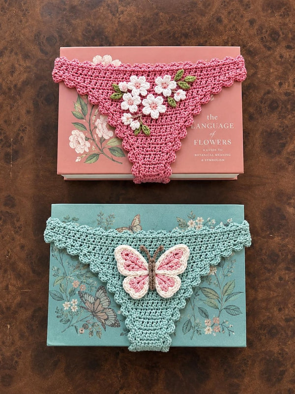 BookTok Viral Crochet Bookmark, Funny Book Thong for Readers, Handmade Panty Bookmark, Cute Book Lover Gift