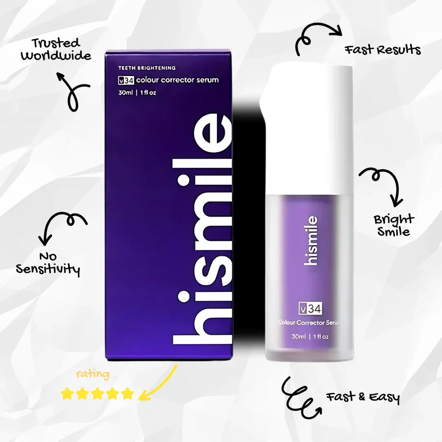 HiSmile V34 Colour Corrector – Purple Teeth Whitening Serum