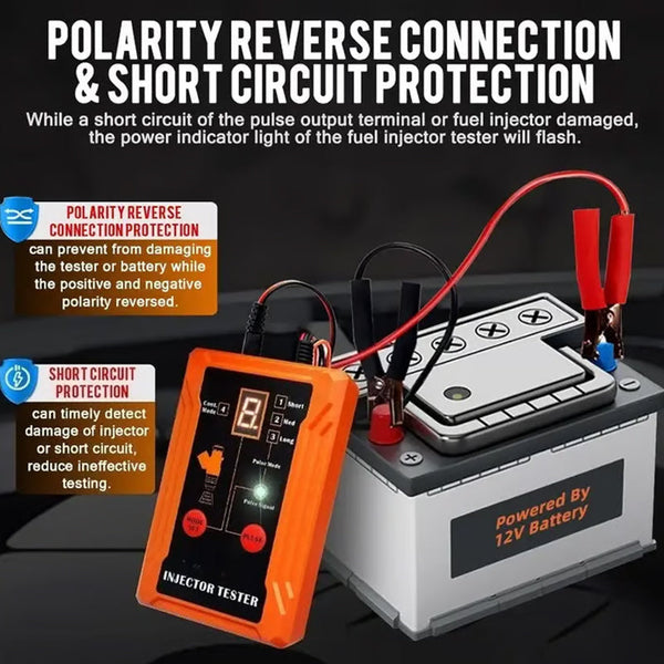 ⛽ LIMITED‑TIME 50% OFF! ⚡ 4‑Mode 12V LED Fuel Injector Tester – Independent Pulse Test, Battery‑Powered ✨