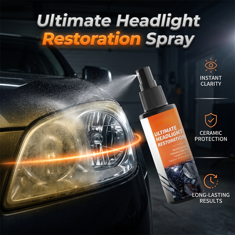 ⏳🔥LIMITED-TIME 50% OFF! 🚗 Professional Headlight Restoration Spray Kit – Clear, Bright & Safe Driving ✨