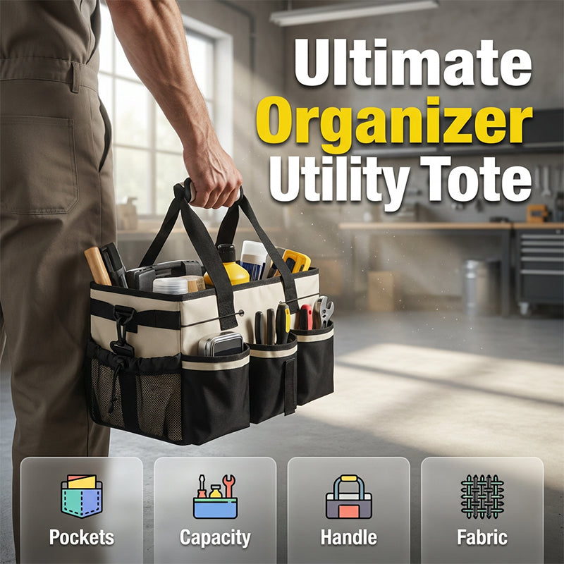 Multifunctional Utility Tote with Pockets