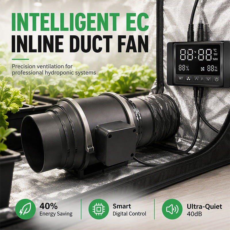 Quiet EC fan — more airflow, less noise. 🌿